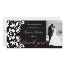 311-White Damask Wedding Thank You Photo Card photo cards by Jill311 311-White Damask Wedding Thank You Photo Card photo cards