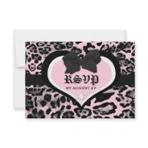 311 Wild at Heart Berry Flirt RSVP Custom Invitation