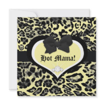 311 Wild at Heart Playful Yellow Baby Shower Custom Announcements