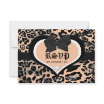 311 Wild at Heart Sexy Peach RSVP Invitations