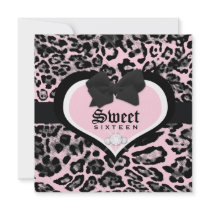 311 Wild at Heart Sweet Sixteen | Quinceanera Personalized Announcements