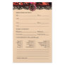 311 Wild Lily Bridal Information Card Personalized Flyer