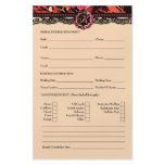 311 Wild Lily Bridal Information Card Flyer Design