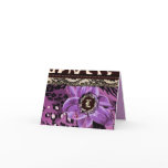 311-Wild Lily Lace Purple Thank you Greeting Card