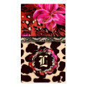 311-WILD LILY LEOPARD & LACE PINK business cards