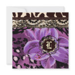 311-Wild Lily Lilac Leopard | Square Invite