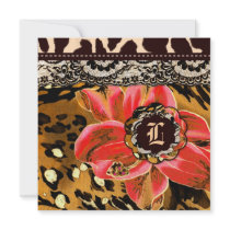 311-Wild Lily Orange Leopard | Square Invite invitations by Jill311 311-Wild Lily Orange Leopard | Square Invite invitations