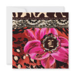 311-Wild Lily Pink Leopard | Square Invite invitations