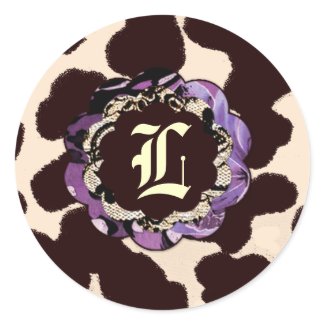 311-Wild Lily Purple Leopard sticker