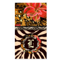 311-WILD LILY ZEBRA & LACE ORANGE business cards