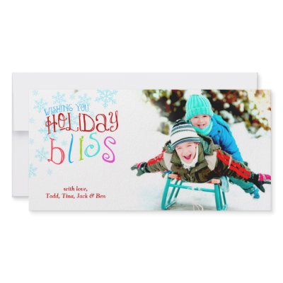 311 Wishing You Holiday Bliss Colorful Photo Cards by Jill311