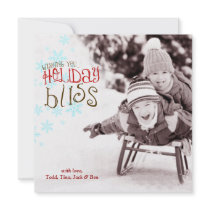 311 Wishing You Holiday Bliss Red Brown invitations