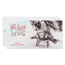 311 Wishing You Holiday Bliss Red Brown Photo Greeting Card