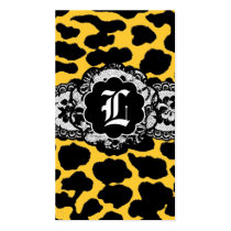 311-YELLOW STINGER LEOPARD & LACE business cards