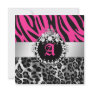 311 Zebra-Leo Tique Diamonds n' Kisses Sweet 16 Personalized Invitation 311 Zebra-Leo Tique Diamonds n' Kisses Sweet 16 Personalized Invitation