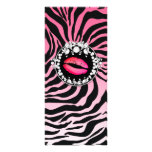 311-Zebra-Tique with Diamonds Kiss Personalized Rack Card