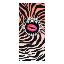 311-Zebra-Tique with Diamonds Orange Kiss Custom Rack Cards