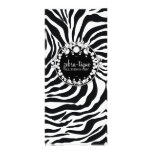 311-Zebra-Tique with Diamonds Personalized Rack Card