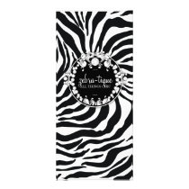 311-Zebra-Tique with Diamonds Personalized Rack Card
