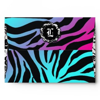 311-Zees Safari White Lace Electric Monogram Envel envelope
