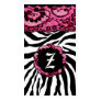 311- ZEES SEXY SAFARI: HOTT PINK BUSINESS CARD
