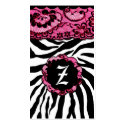 311- ZEES SEXY SAFARI: HOTT PINK BUSINESS CARD business cards