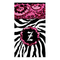 311- ZEES SEXY SAFARI: HOTT PINK BUSINESS CARD business cards
