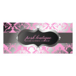 311-Zeopard Sign meets Damask Shimmer Posh Pink Custom Rack Card