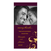 311Roxy Eggplant & Mustard Personalized Photo Card