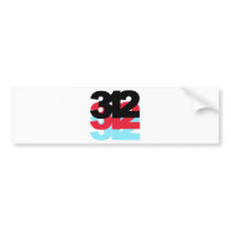 312 Area Code bumper stickers