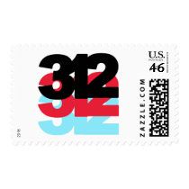 312 Area Code Postage Stamps