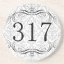 317 Area Code Beverage Coaster