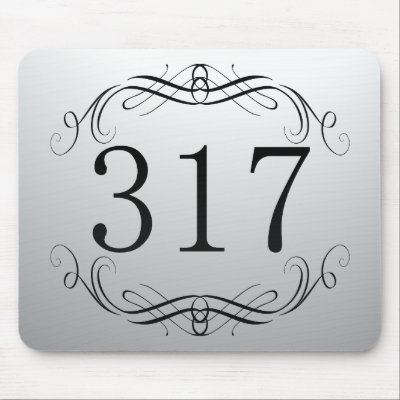 317 Area Code Mouse Pad by AreaCodes