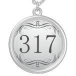 317 Area Code Personalized Necklace