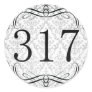 317 Area Code Round Stickers