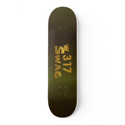 317 Area Code Swag Skateboard Deck by indiana_gift