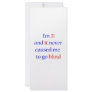 31 never gone blind customized rack card