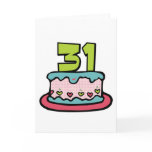 31 Year Old Birthday Cake Greeting Cards