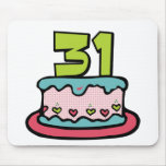 31 Year Old Birthday Cake mousepads