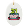 31 Year Old Birthday Cake Christmas Tree Ornament