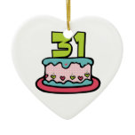 31 Year Old Birthday Cake Christmas Tree Ornament