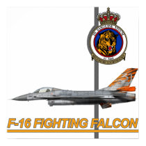 31st Squadron Tiger Belgian Air Force F-16 Print posters