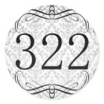 322 Area Code Round Stickers