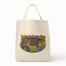 32 Ford three window coupe hot rod. Canvas Bags