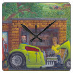 32 Ford three window coupe hot rod. Square Wall Clocks
