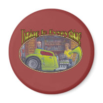 32 Ford three window coupe hot rod. Refrigerator Magnet