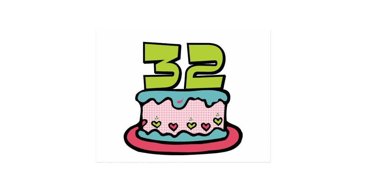 32-year-old-birthday-cake-postcard-zazzle