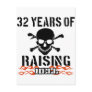 32 years of raising hell postcard