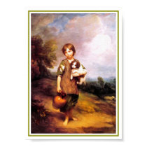32a Cottage Girl with Dog posters by VintagePets 32a Cottage Girl with Dog posters