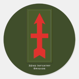 32nd gifts wisconsin guard arrow national red brigade infantry sticker military round classic